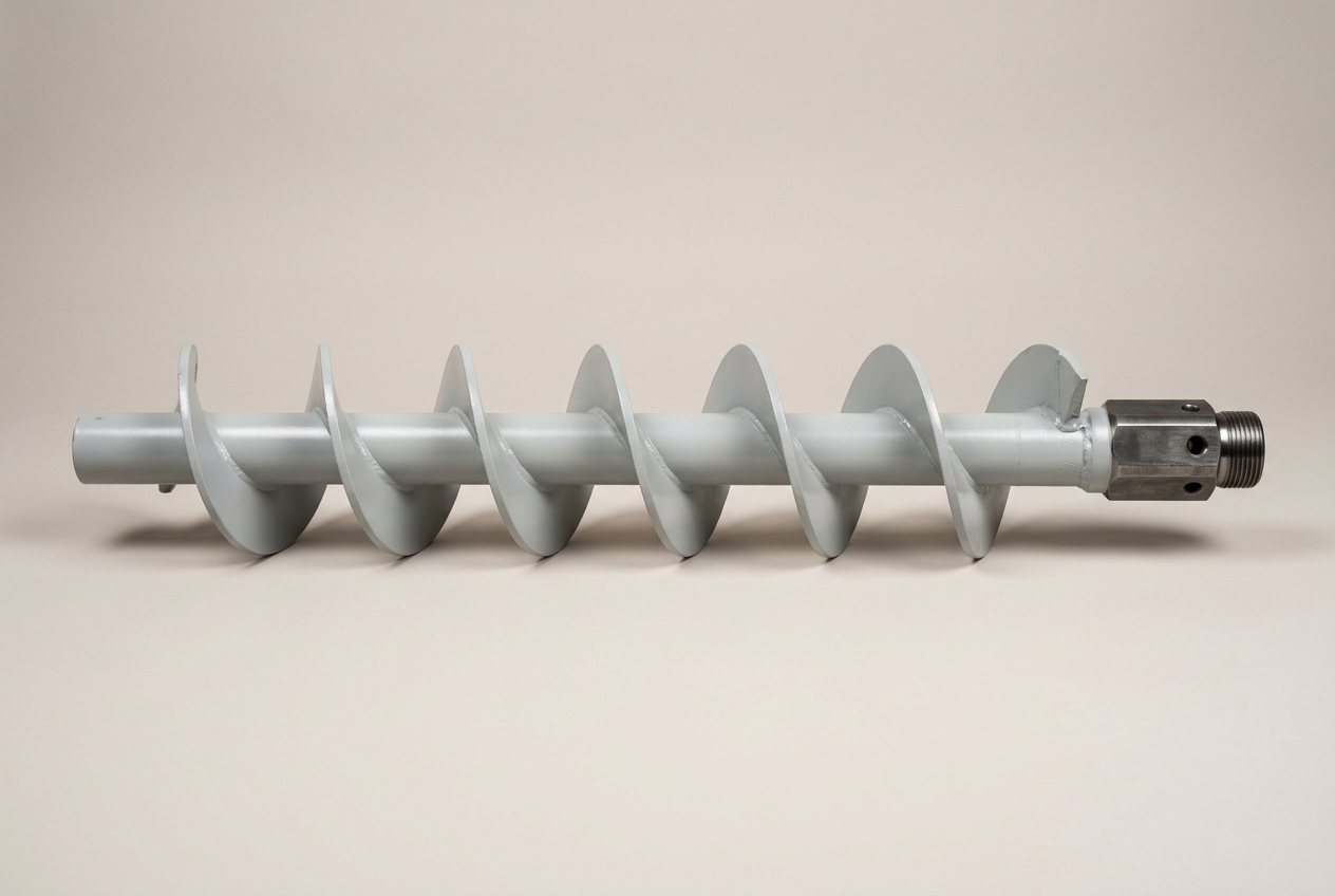 Continuous flight auger section
